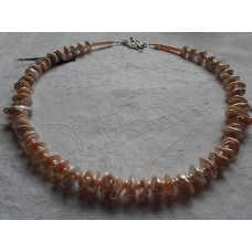 Necklace ~  Peach Pearls