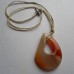 Necklace ~  Banded CarnelianTear Drop