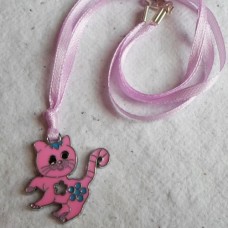 Necklace ~  Enamelled Cat Pendents