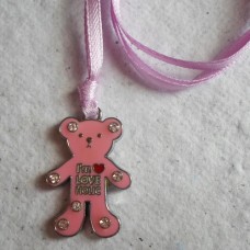 Necklace ~  Enamelled Teddy Pendents