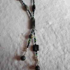 Necklace ~  Long Y in Kambaba Jasper