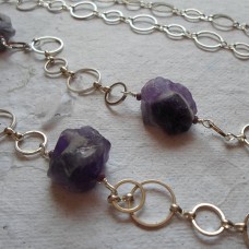Necklace ~  Long With Amethyst