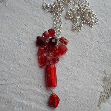 Necklace ~  Red Cluster