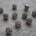 Antique Silver  ~ Rose / Peony Beads x 10