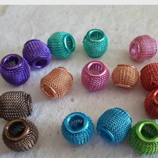 Pandora Style Metal Weave Beads