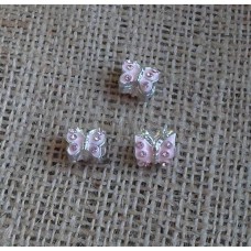 Pandora Style Charm Pink Butterfly