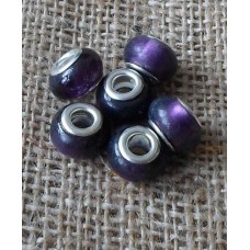 Pandora Style Bead Silver Lined
