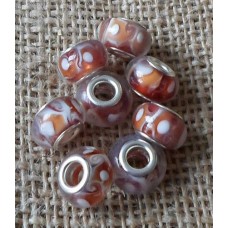 Pandora Style Bead Burnt Orange