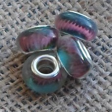 Pandora Style Bead Pink & Blue 