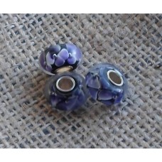 Pandora Style Bead Purple flower