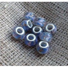 Pandora Style Bead Blue with Pink