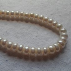 Fresh Water Pearls ~ 8mm Abacus Ivory