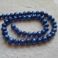 Fresh Water Pearls ~ 7mm Round ~ Colbert Blue