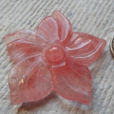 Pendant ~ Cherry Quartz Flower