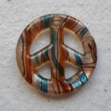 Pendant ~  Glass ~ Peace Sign