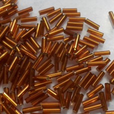 Bugle Beads ~  Silver Lined ~ Topaz
