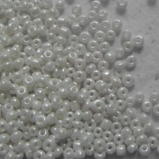 Seed Beads ~  Lustered ~ White