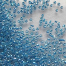 Seed Beads ~ Inside Colour Rainbow ~ Aqua