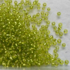Seed Beads ~  Silver Lined ~ Lime