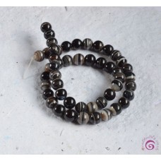 Black Sardonyx Round Beads