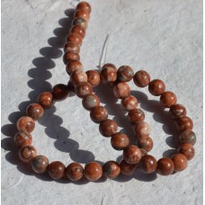 Blood Trace Jade Round Beads