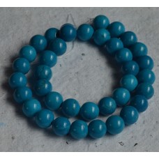 Round Beads Dark Turquoise Howlite