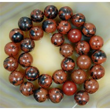 Mahogany Obsidian Round Beads