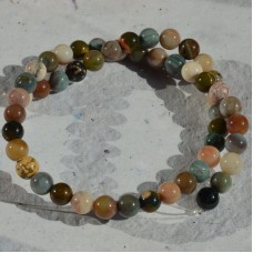 Ocean Agate Round Beads