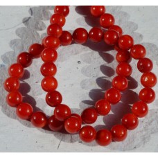 Red Coral Round Beads