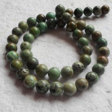African Turquoise Round Beads