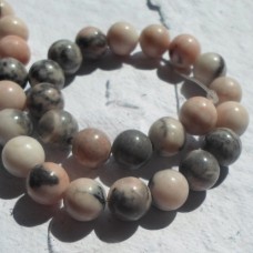 Pink Zebra Jasper  Round Beads