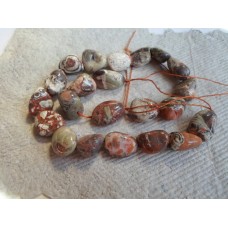 Crazy Lace Agate Nugget  Beads in Browns