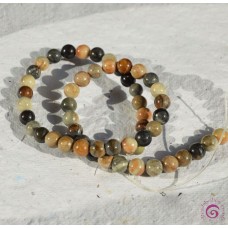 Silver leaf Jasper Round Beads