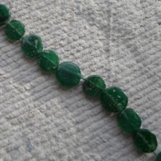Coin Beads ~ Green Aventurine