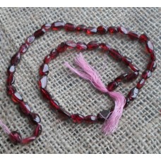 Garnet Orissa Oval Beads
