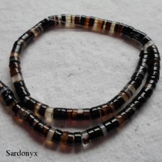 Black Sardonyx Heshi Beads