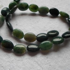 Moss Agate Oval Beads