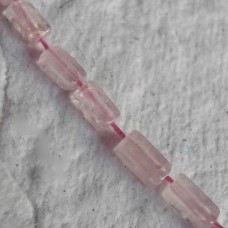 Rose Quartz  Tube Beads