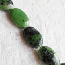 Ruby in Zoisite Oval Beads