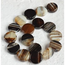 Black Sardonyx Disc Beads