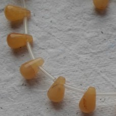 Tear Drops ~ Yellow Jade Beads