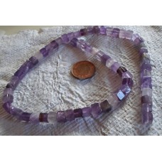 Purple Fluorite Cube Beads