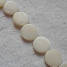 Shell Discs Ivory ~ Available in 11mm & 12mm