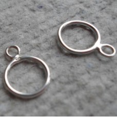 Sterling Silver ~ 9mm Ring with a Hoop