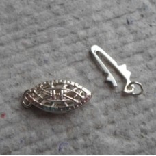 Sterling Silver ~ 15mm Filigree Clasp