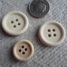 Wooden ~ Cream Buttons