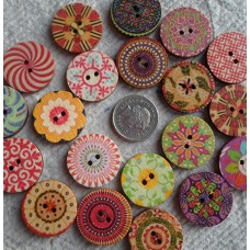 Wooden ~ Button Mix