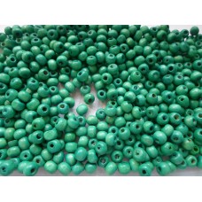 Pack of Green Wooden Beads 6mm