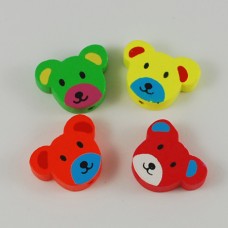 Wooden Beads ~ Teddy heads