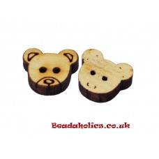 Wooden Buttons ~ Teddy Heads